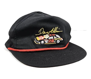 Vintage Davey Allison Hat Cap Snap Back Adult Black Red Nascar Mens - Picture 1 of 6