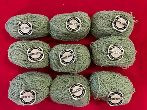 Lotto 9 pezzi filato vintage Spinnerin Boucle Suisse lana mohair 669 verde ~ Svizzera - Foto 1 di 3