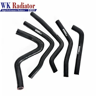 Manguera de radiador de silicona negra Fit 90-93 Kawasaki KX250 KX 250 1990-1993 1991 1992 Foto 1 de 4
