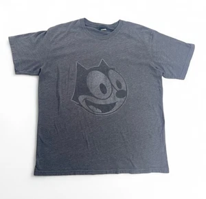 Vintage Changes Felix The Cat Face T Shirt Dark Gray Size Large MADE IN USA - Picture 1 of 7