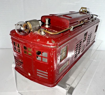 LIONEL PREWAR ST. GAUGE PARTS: #8 ELECTRO LOCOMOTIVE SHELL W/TRIMS & HEAD LIGHTS - Image 1 of 4