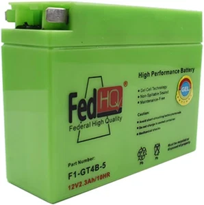 FEDHQ GT4B-5 12V2.3Ah Motorcycle GEL Battery Dirt Bike ATV Quad Scooter Motor... - Picture 1 of 12