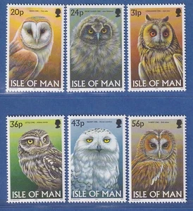 Isle of Man 1997 Eulen Mi.-Nr. 709-14 Satz kpl. **/MNH - Bild 1 von 1