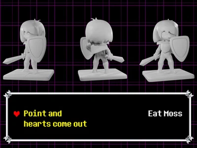 UNPAINTED Kris Dreemurr from Deltarune 3Dprint resin statue ideal for a gift! - Image 1 of 3