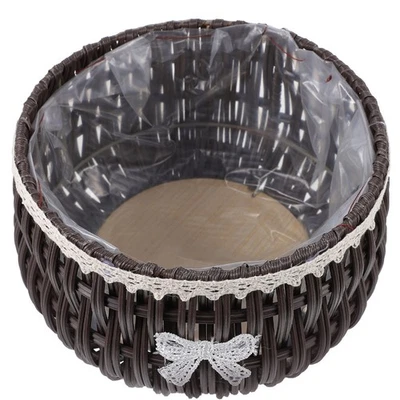  Übertopf Geflochten Korb Geflochtener Pflanzkorb Dekorativer Blumenkorb - Bild 1 von 4