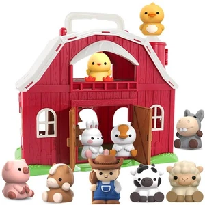 Farm Animals Big Barn Toy for 1 2 3 Year Old, Toddler Educational Montessori ... - Picture 1 of 7