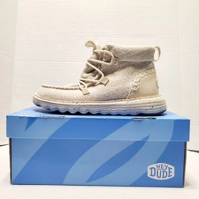 Hey Dude Reyes Bota Mujer Talla 6 Marfil Informal Tobillo Chukka Zapatos  Foto 1 de 4