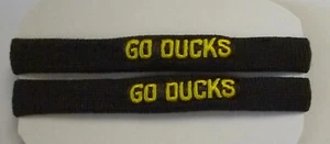 New GO DUCKS Nike Oregon Ducks Football Dri-Fit BICEP BANDS Black/Yellow Strike - Picture 1 of 3