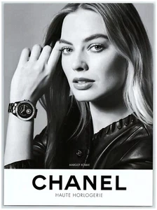 2022 Chanel J12 Tourbillon Watch Print Ad, Margot Robbie Gorgeous Sultry Eyes - Picture 1 of 1