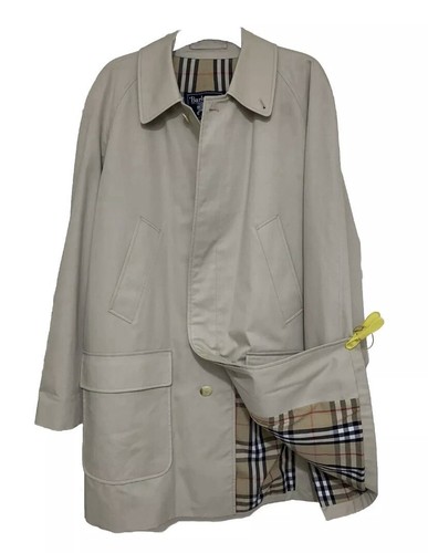 Burberry Giacca Cappotto Auto Uomo Beige Stone Tg 50 (L)EXC