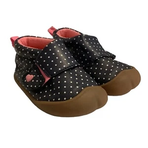 Carter's ABBY Every Step Leather Blend Crawl Shoe Infant Baby Girl 3 Polka Dot - Picture 1 of 7
