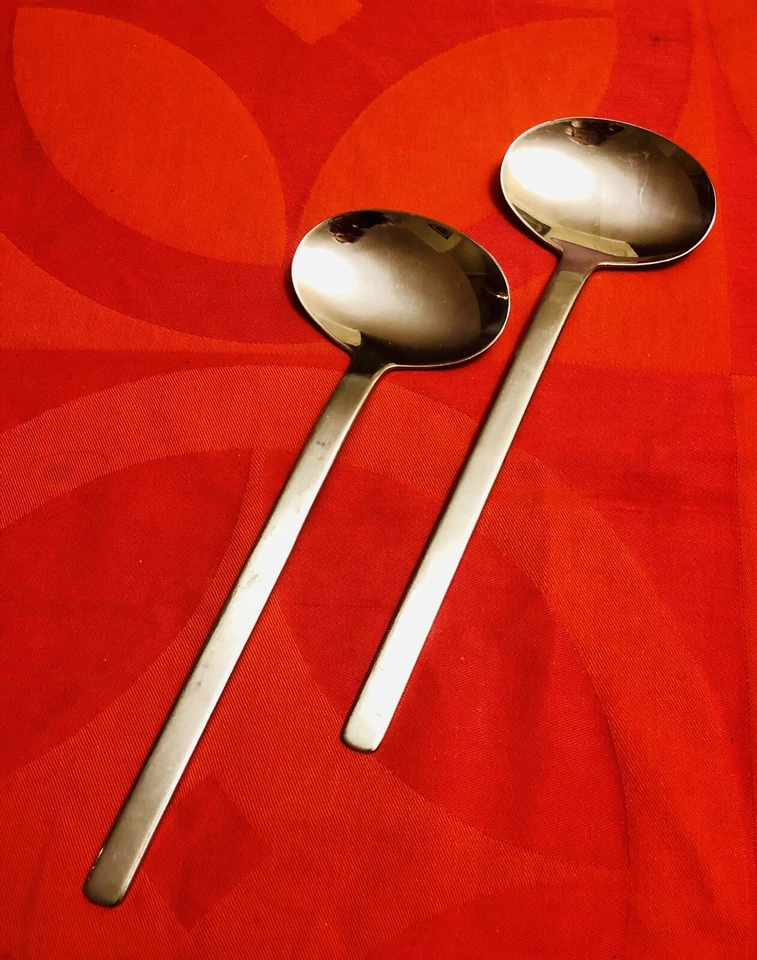 WMF Cromargan Reno Korea Stainless 18/10 Salad Service Solid Spoons 9 7/8" - Image 1 of 2
