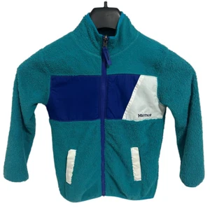 Marmot Fleece Jacket Youth Size Medium Full Zip Aqua Blue - Picture 1 of 6