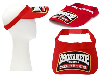 Dsquared2 Unisex Icónico Logo-Parche Visera Gorra Tenis Golf Sombrero Visera Foto 1 de 4