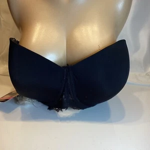 Black Fuchsia By Secret Lace Underwire Black Lace Bra New 5 Ways to Wear 42DD - Picture 1 of 7