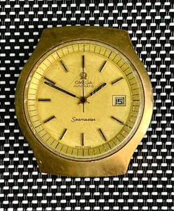 OMEGA Seamaster Cal 1012 Automatic Watch Vintage Men's 23 Jewels Yellow Dial - Picture 1 of 9