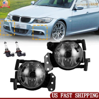 Set of Front Bumper Fog Light Smoked For BMW 3-Series E90 E91 E92 E93 06-11 M3 Foto 1 de 4