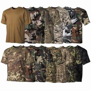 Mens Army Camouflage T-Shirt 100% Cotton Crew Neck S-3XL Military Tactical - Picture 1 of 15