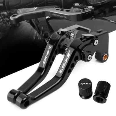 Palancas de embrague de freno cortas ajustables CNC para Kawasaki Ninja ZX-6R ZX6R ZX636 Foto 1 de 4