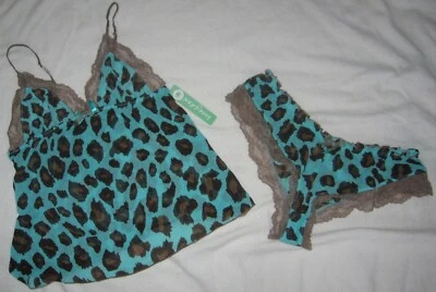 Новый с Ярлыками животное печати 2шт белье комплект Camisole нижнее белье женщин размер XL L - Изображение 1 из 4