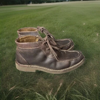 Botas Chukka Para Hombre Talla 10.5 Chaps, Cuero Marrón 3 Ojales  Foto 1 de 4