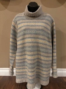 Women's Vintage Brooks Brothers Lambswool Fair Isle Sweater 1818 Hong Kong - Picture 1 of 14