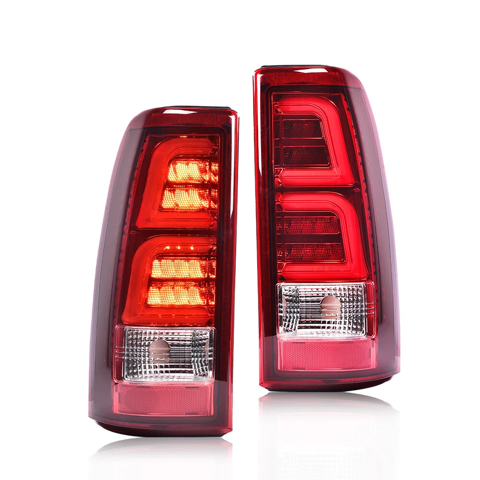 Fit For 99-02 Chevy Silverado 1500/99-06 GMC Sierra LED Tube Tail Lights Red - Image 1 of 4