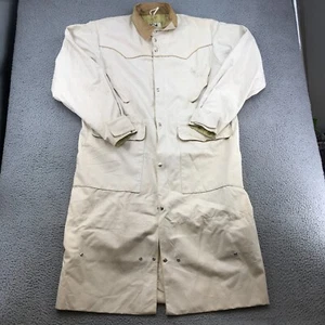 Vintage Schaefer Outfitter Coat Adult Large Beige Art Work Canvas Western 59233 - Picture 1 of 19