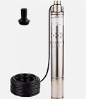 SHYLIYU Submersible Deep Well Bore Pump 3" OD Pipe 1" Outlet 0.37KW 0.5HP 220V