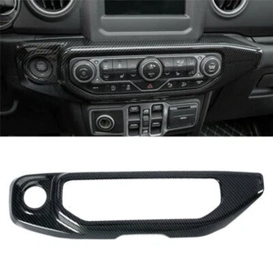 Carbon Fiber Air Condition Switch Panel Trim For Jeep Wrangler JL 2018-2022 - Imagen 1 de 9
