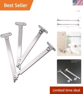 Versatile 9" x 0.4" Folding Lid Support Hinges - Ideal for Furniture Projects - Picture 1 of 8
