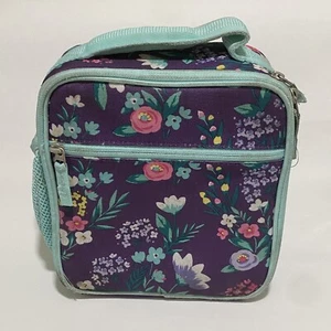 Bolsa de almuerzo clásica Pottery Barn Kids ramo de flores púrpura - Imagen 1 de 6