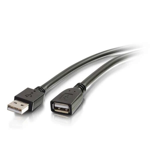 C2G 32FT USB Typ-A Stecker auf USB Typ-A Buchse Verlängerungskabel - Schwarz - Bild 1 von 2