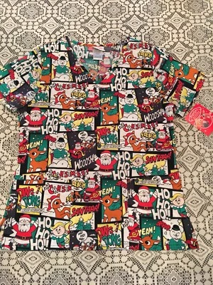 Rudolph the red nosed reindeer Scrub Top. Small. New. - Image 1 of 4