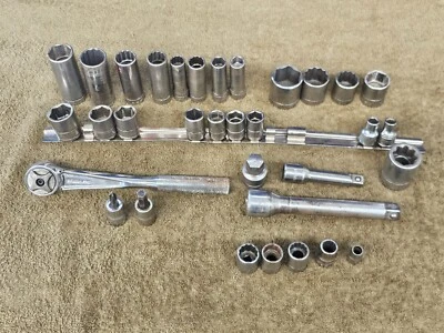 33 Williams Ratchet Socket Extension Set Sae Metric 3/8 1/2" Drive 19 3/4 B52A - Image 1 of 4