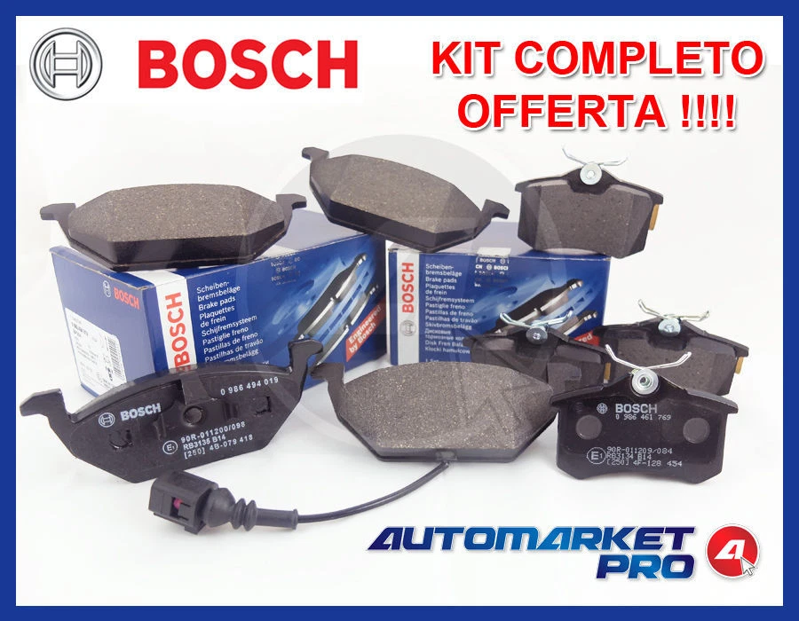 Set 8 Plaquettes Frein BOSCH VW Golf 4 IV 1.4 1.6 16V Avant + Post Essence - Photo 1/1