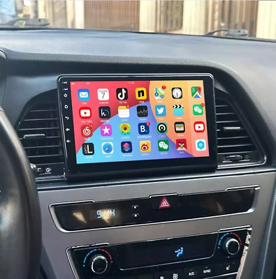 For 2015 2016 2017 HYUNDAI SONATA Apple Carplay Android 12 Car Radio Stereo GPS Foto 1 de 4