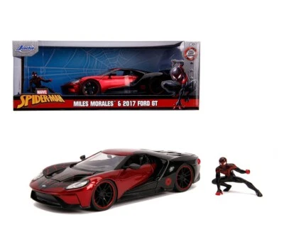 1/24 Jada MARVEL AVENGERS 2017 Ford GT & Spider Man Miles Morales Figure 31190 - Image 1 of 2