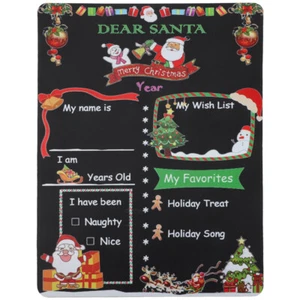 Weihnachtswünsche Blackboard Kind Urlaubsdekoration Kreative Tafel - Bild 1 von 12