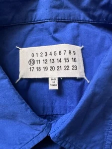 Maison Martin Marginal Mens Shirt in cotton in a Worker Blue - Picture 1 of 7