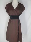 Skunkfunk Brown Black Knit Zip Front Dress