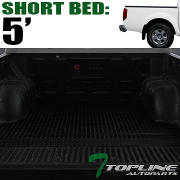 Topline For 2005-2021 Nissan Frontier 5 Feet Rubber Truck Bed Mat Liners - Black Foto 1 de 2