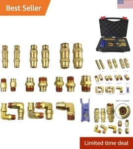 Versatile Brass Union Fittings Set for Air Brake Systems - Temperature Resilient - Foto 1 di 9