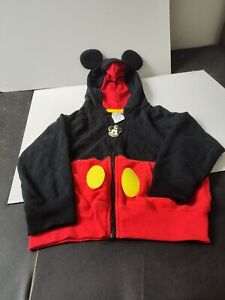 Disney Parks Exclusive Mickey Mouse Ears  Black & Red Hoodie/Jacket Size 4