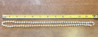 14K 6mm PEARL 24" NECKLACE Bead Strand Knotted