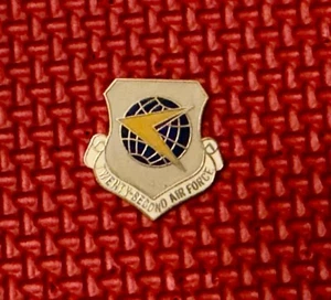 Vintage MILITARY PIN USAF 22nd Air Force Shield Pin R5+ - Picture 1 of 1