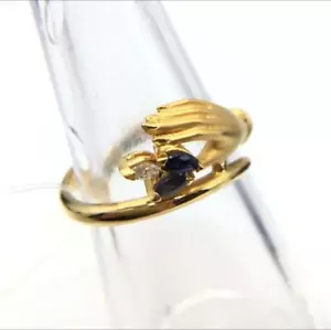 Carrera y Carrera Marquesa Diamante Zafiro Talla US6 18YG con Caja Garantía - Imagen 1 de 8