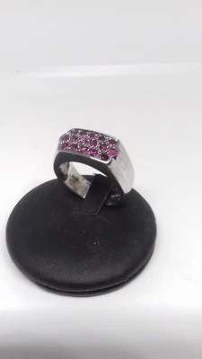 ANELLO UOMO CON RUBINI NATURALI IN ARGENTO 925 - Immagine 1 di 4