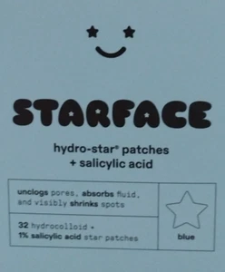 Starface Hydro-Star + Salicylic Acid BLUE Pimple Patch 32 Count Hydrocolloid - Picture 1 of 24