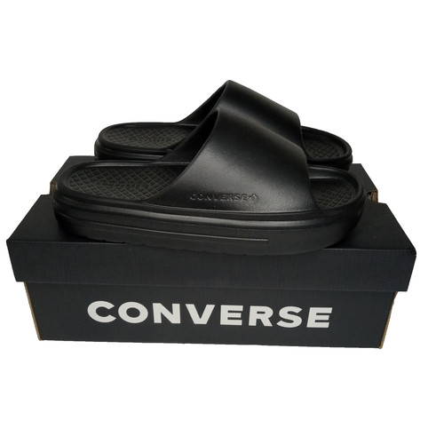 Sandali da spiaggia unisex Converse Essential Slide neri donna taglia 7 uomo 6 A12174C